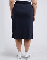 Rib Midi Skirt - Dark Sapphire