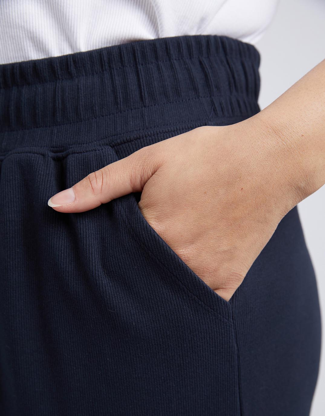 Rib Midi Skirt - Dark Sapphire