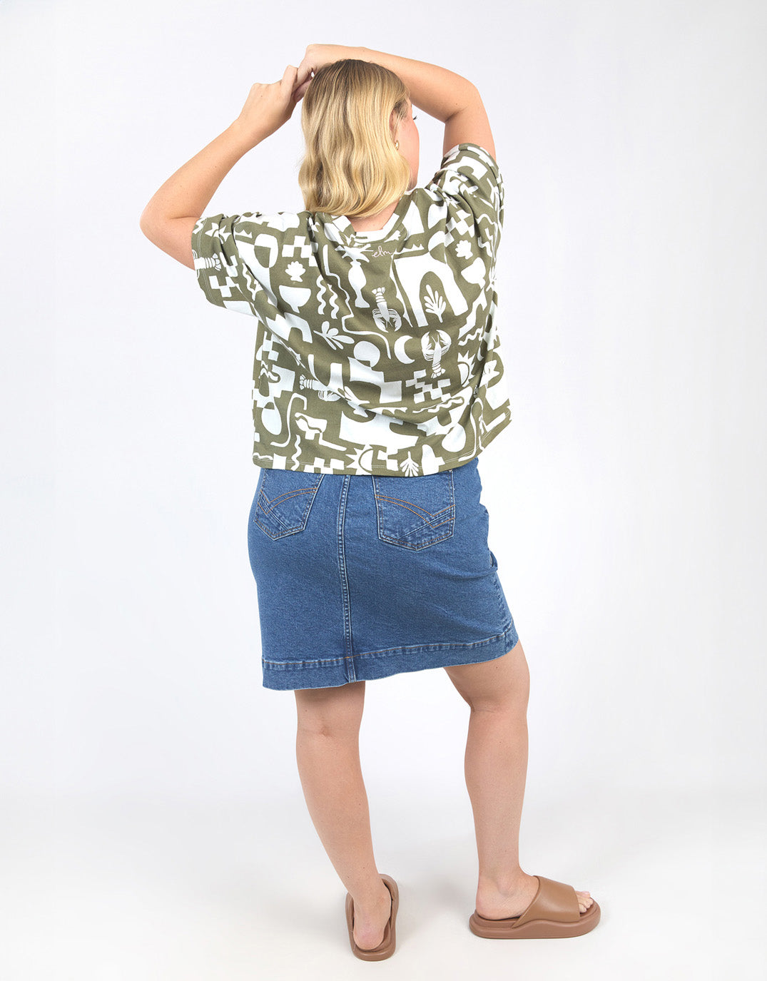 elm-postcard-tee-khaki-and-cream-print-womens-clothing