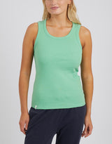 White & Co. | Elm Clothing | Rib Crew Tank - Meadow | Women's Tank Top