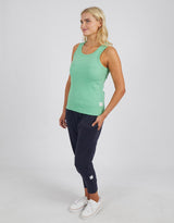 White & Co. | Elm Clothing | Rib Crew Tank - Meadow | Women's Tank Top