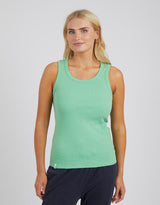 White & Co. | Elm Clothing | Rib Crew Tank - Meadow | Women's Tank Top