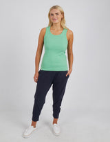 White & Co. | Elm Clothing | Rib Crew Tank - Meadow | Women's Tank Top
