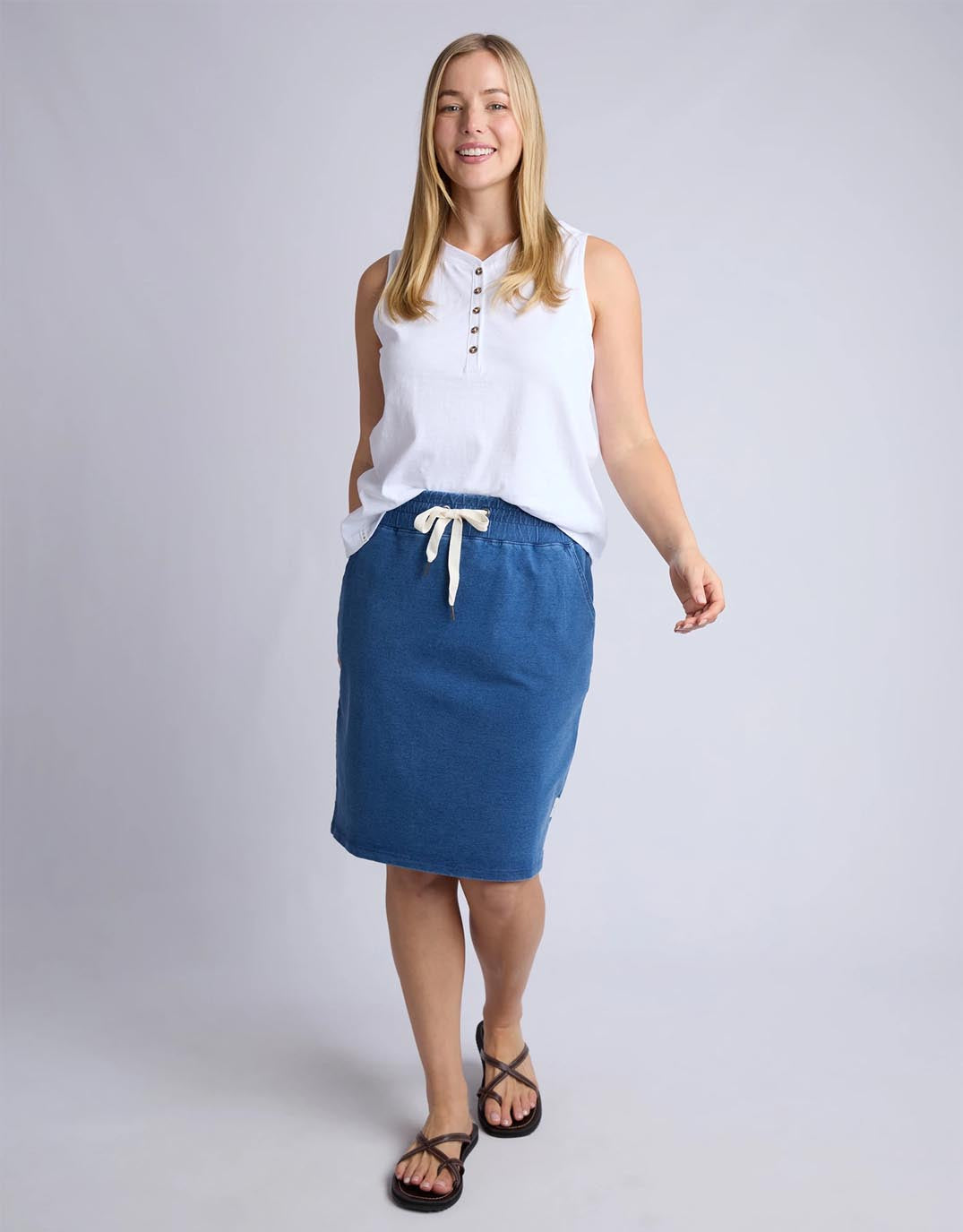 Rickety Skirt - Blue Denim Look