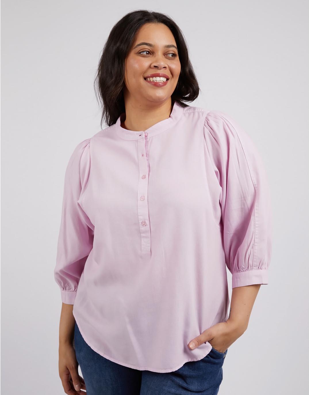 Elm - Rowan Shirt - Powder Pink - White & Co Living Tops