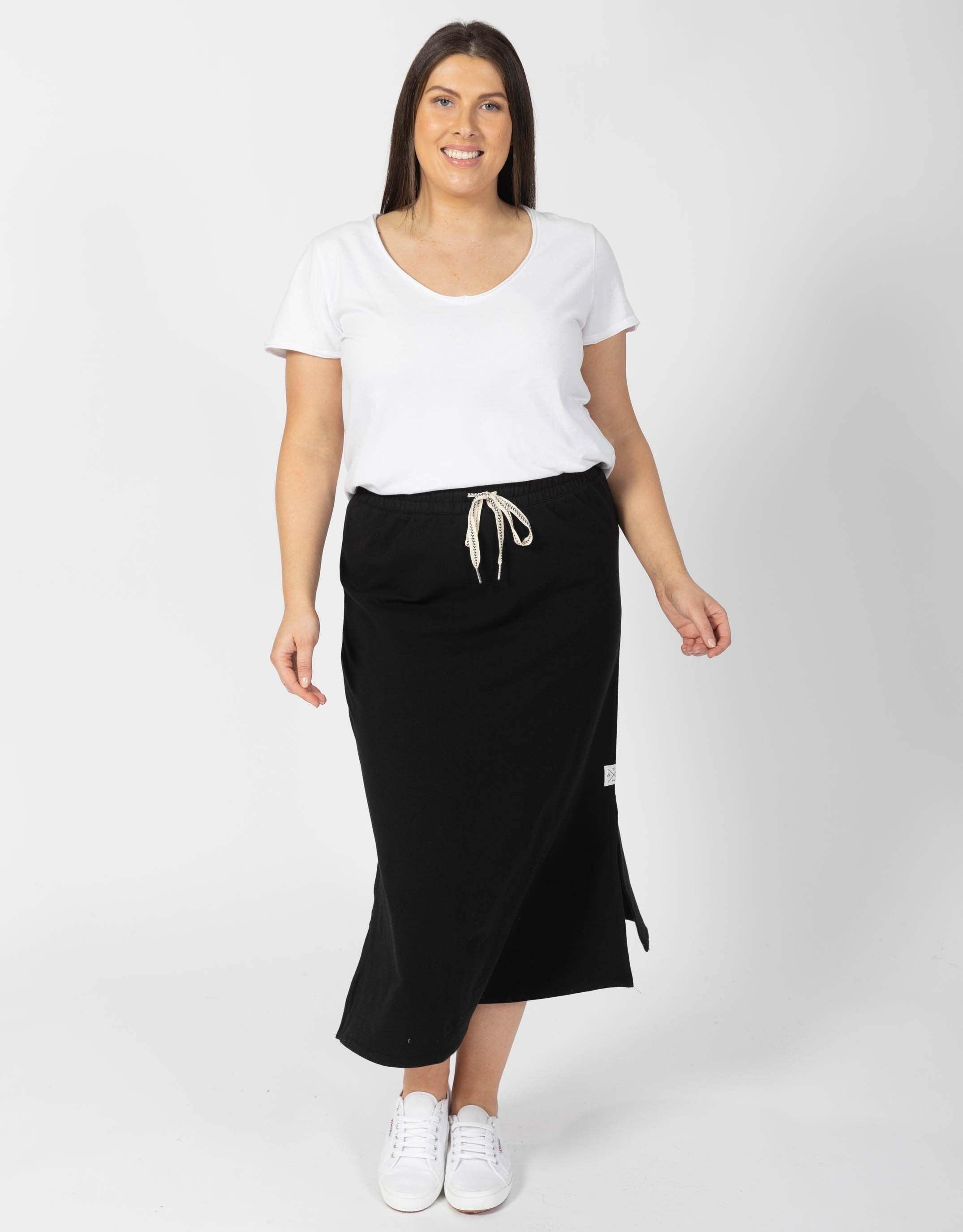 Elm - Travel Skirt - Black - paulaglazebrook Skirts