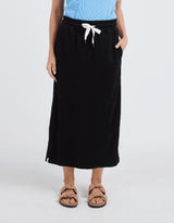 Elm - Xanthe Rib Skirt - Black - paulaglazebrook Skirts