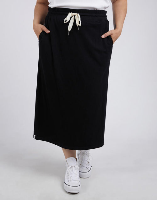 Elm - Xanthe Rib Skirt - Black - paulaglazebrook Skirts