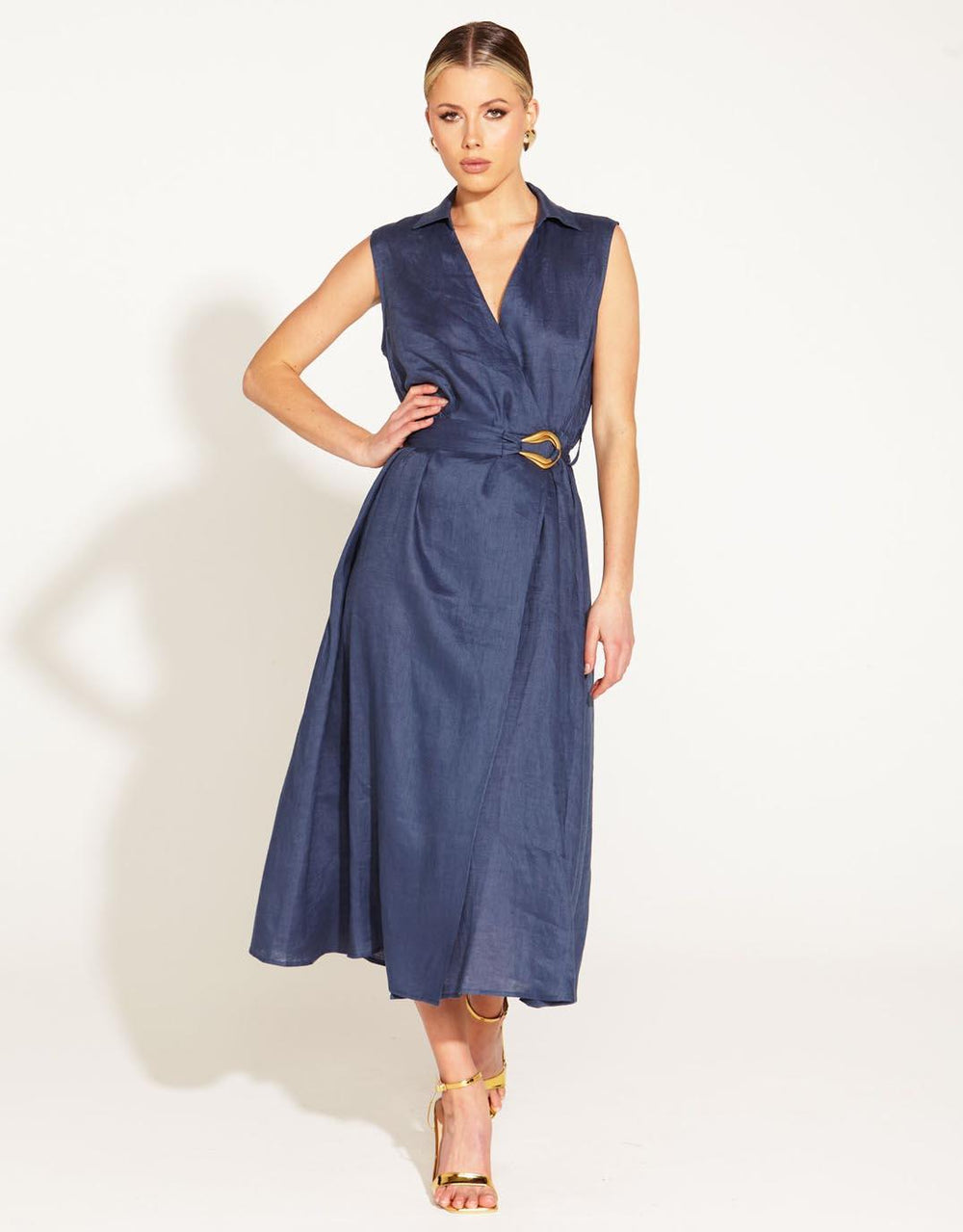 Fate and Becker - A Walk In The Park Sleeveless Dress - Navy - White & Co Living Dresses