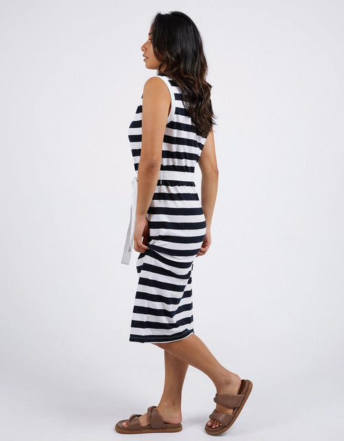 Foxwood - Bondi Dress - Navy & White Stripe - White & Co Living Dresses