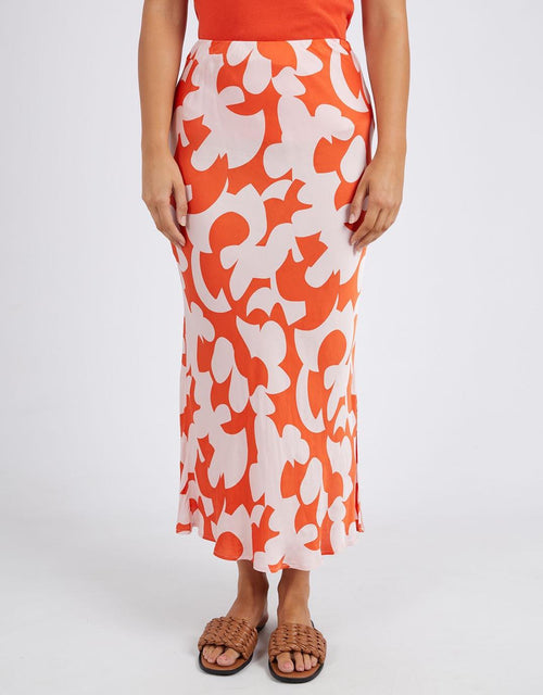 Foxwood - Calypso Skirt - Orange Print - White & Co Living Skirts