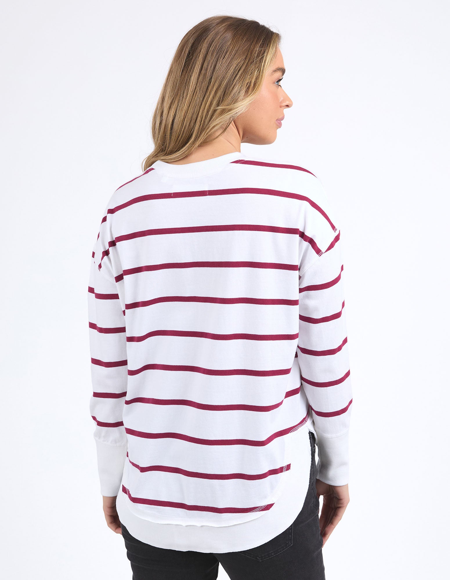 foxwood-farrah-stripe-long-sleeve-white-beetroot-red-stripe-womens-clothing