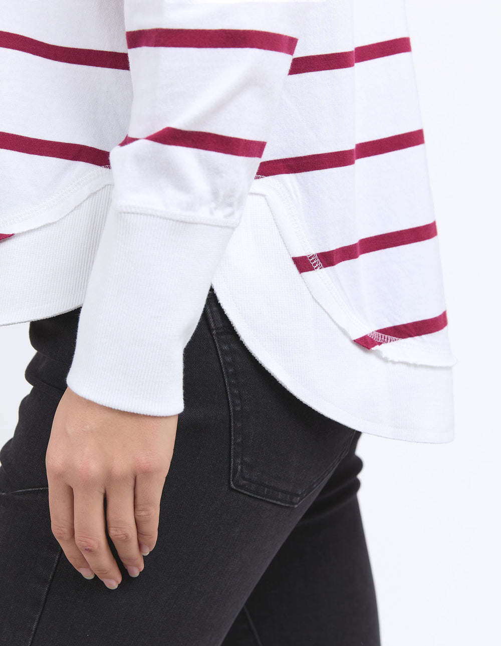 foxwood-farrah-stripe-long-sleeve-white-beetroot-red-stripe-womens-clothing