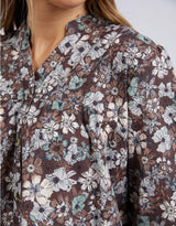 Foxwood - Floral Meadow Blouse - Francesca Floral - White & Co Living Tops