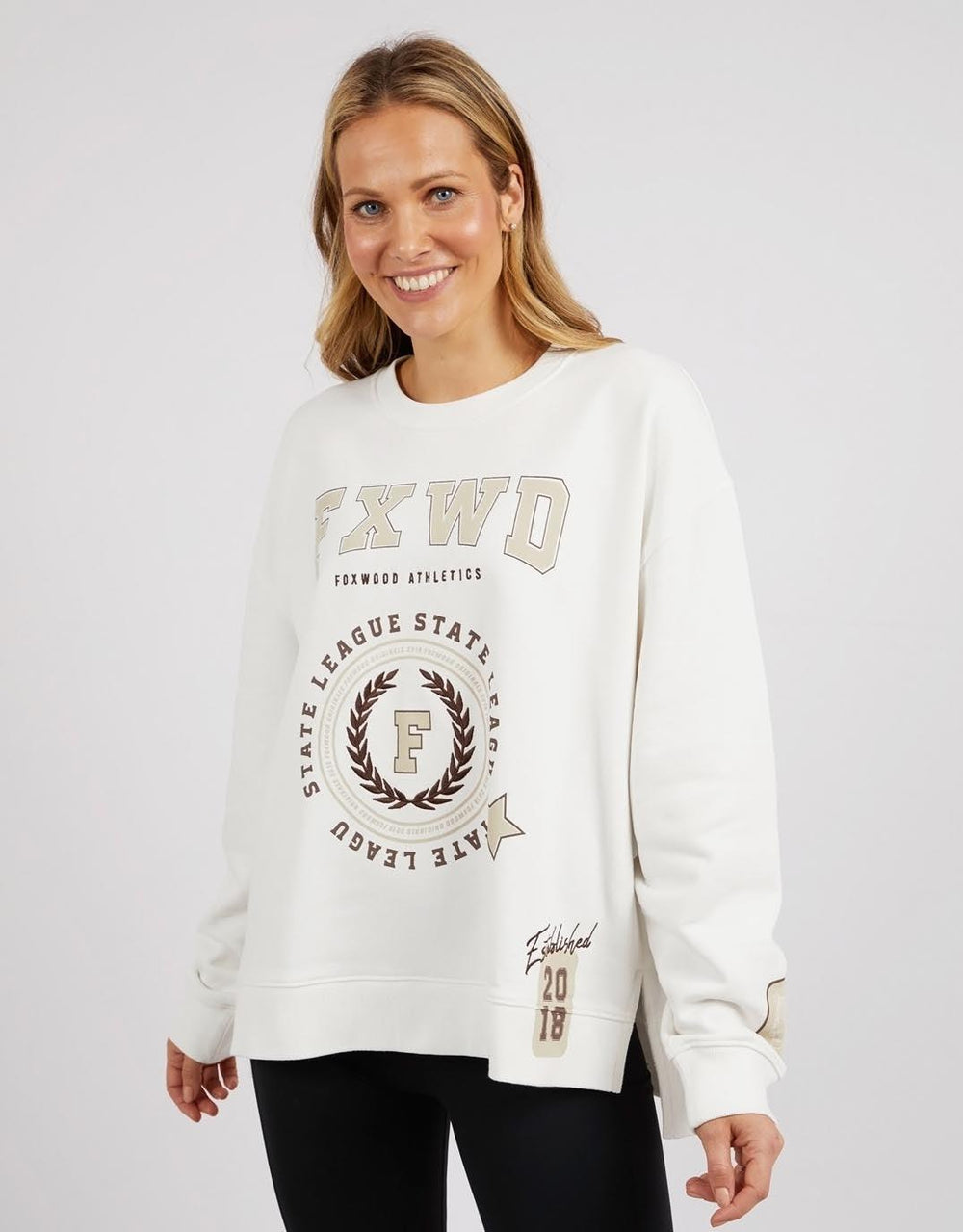 Foxwood - Get There Crew - Vintage White - White & Co Living Jumpers