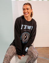 Foxwood - Get There Crew - Washed Black - White & Co Living Jumpers