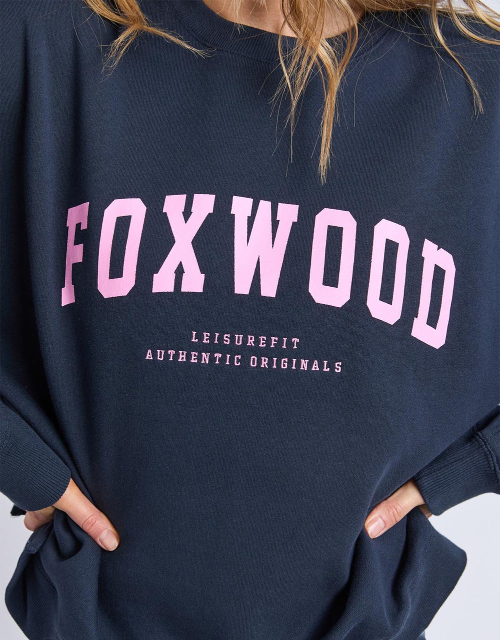 foxwood-interval-crew-navy-with-neon-pink-womens-clothing