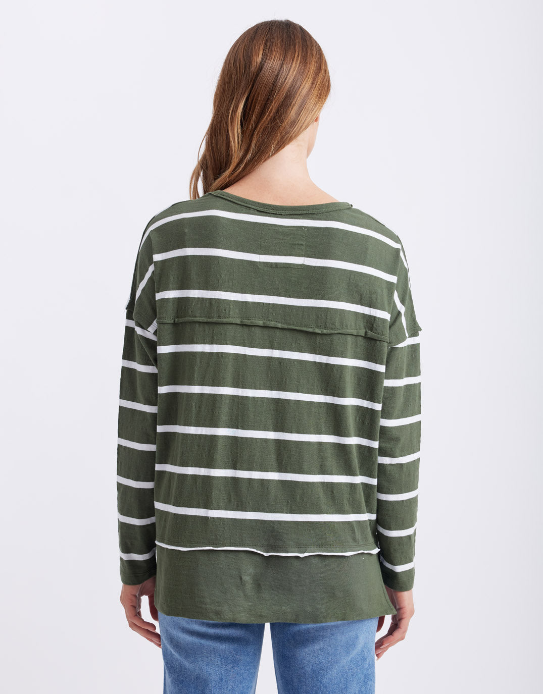 foxwood-jayne-stripe-throw-on-top-khaki-white-stripe-womens-clothing