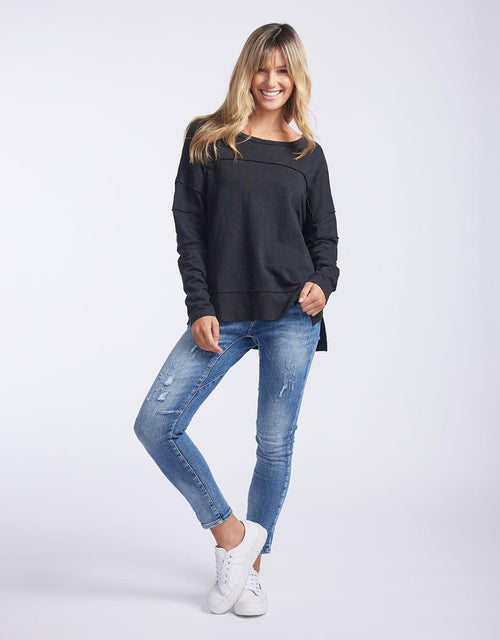 Foxwood - Jayne Throw On Top - Black - White & Co Living Jumpers