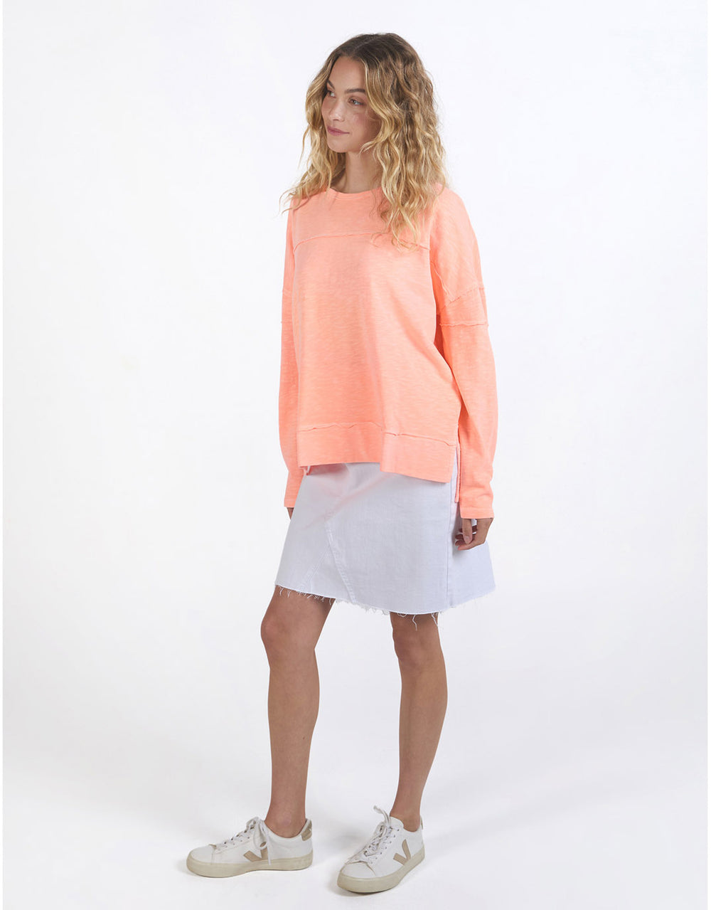 foxwood-jayne-throw-on-top-neon-peach-womens-clothing