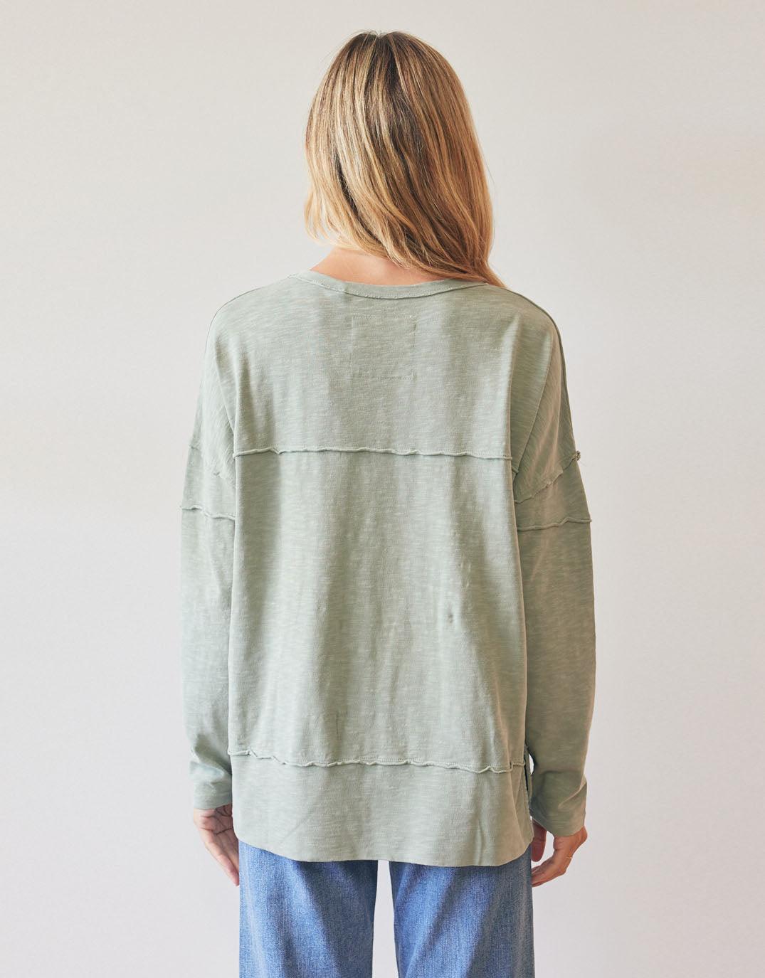 Foxwood - Jayne Throw On Top - Sage - White & Co Living Jumpers