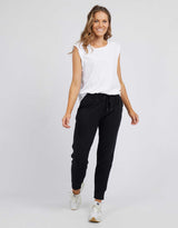 Foxwood - Lazy Days Pant - Black - White & Co Living Pants