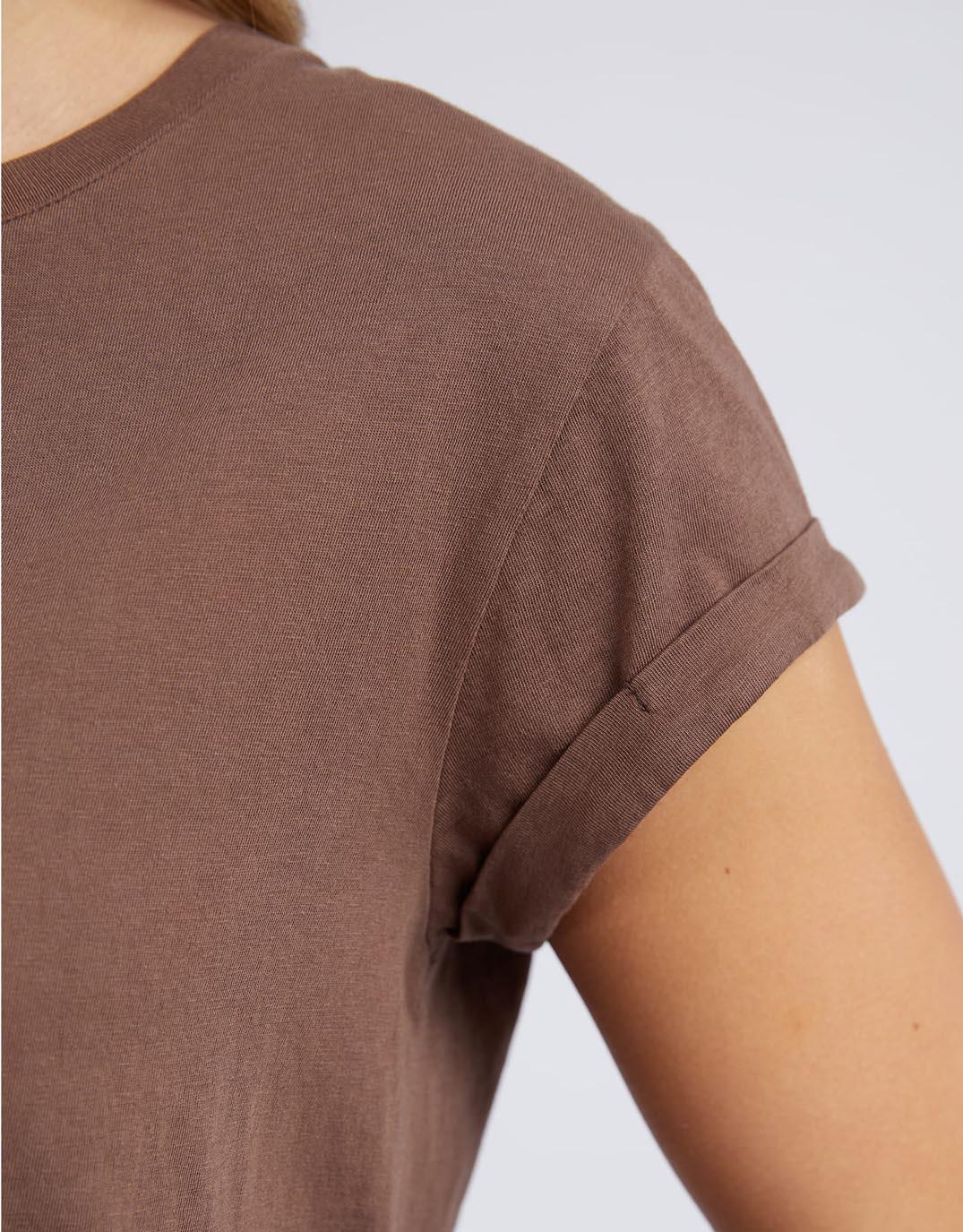 Foxwood - Manly Tee - Chocolate - White & Co Living Tops