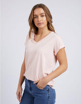 Foxwood - Manly Vee Tee - Peach Pink - White & Co Living Tops