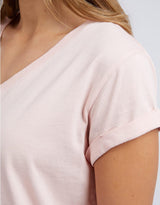 Foxwood - Manly Vee Tee - Peach Pink - White & Co Living Tops