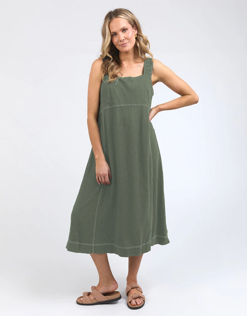 Sage Midi Dress - Khaki
