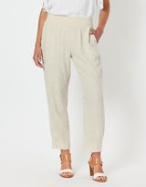 Gordon Smith - Jersey Waist Pant - Natural - White & Co Living Pants