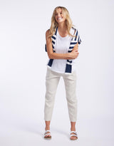 Gordon Smith - Jersey Waist Pant - Natural - White & Co Living Pants