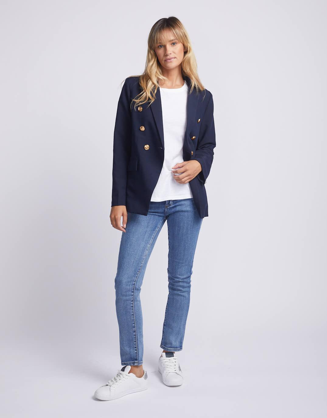 Gordon Smith - Lauren Blazer - Navy/Gold Buttons - White & Co Living Jackets