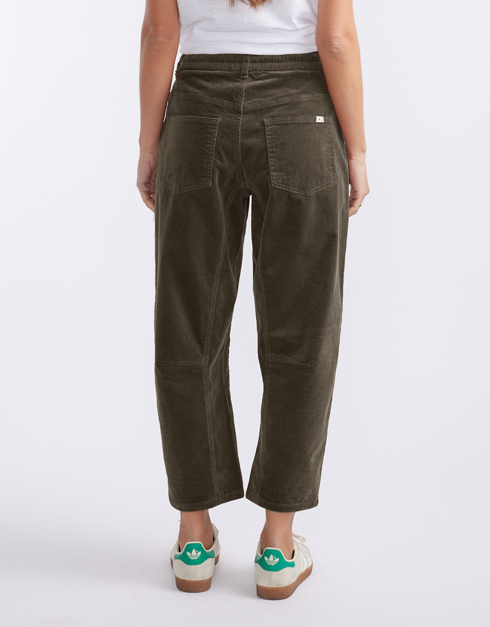Cord Leo Barrel Jean - Forest Moss