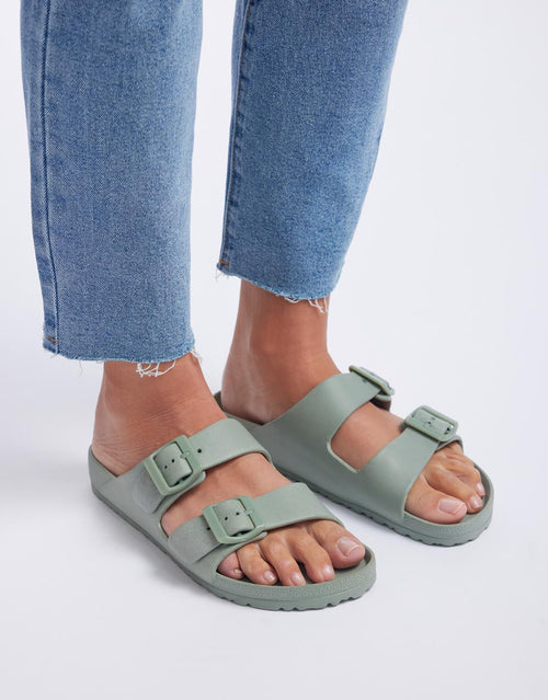 Human Shoes - Ripe Slide - Willow Green - White & Co Living Shoes