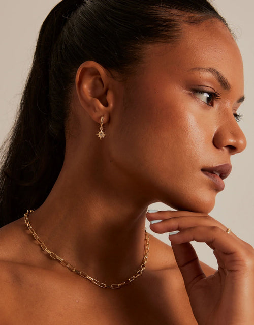 humble-heart-stardust-pendant-huggie-earrings-gold