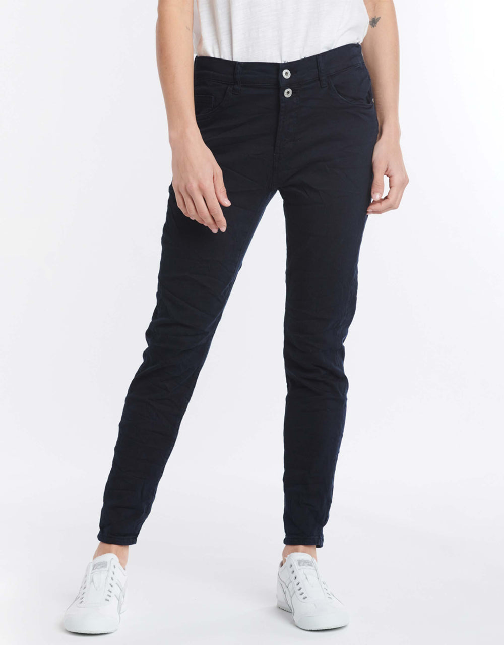 Italian Star - Emma Stretch Jean - Navy - paulaglazebrook Jeans