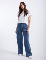 Frankie Wide Leg Jeans - Mid Wash