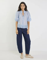 Continuance Short Sleeve Top - Pale Blue