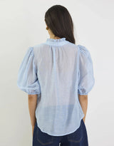 Continuance Short Sleeve Top - Pale Blue