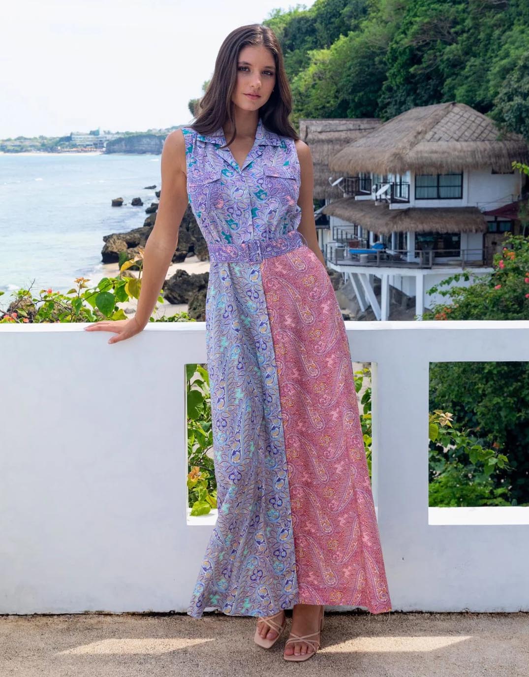 kachel-patricia-cotton-maxi-dress-multi-womens-clothing