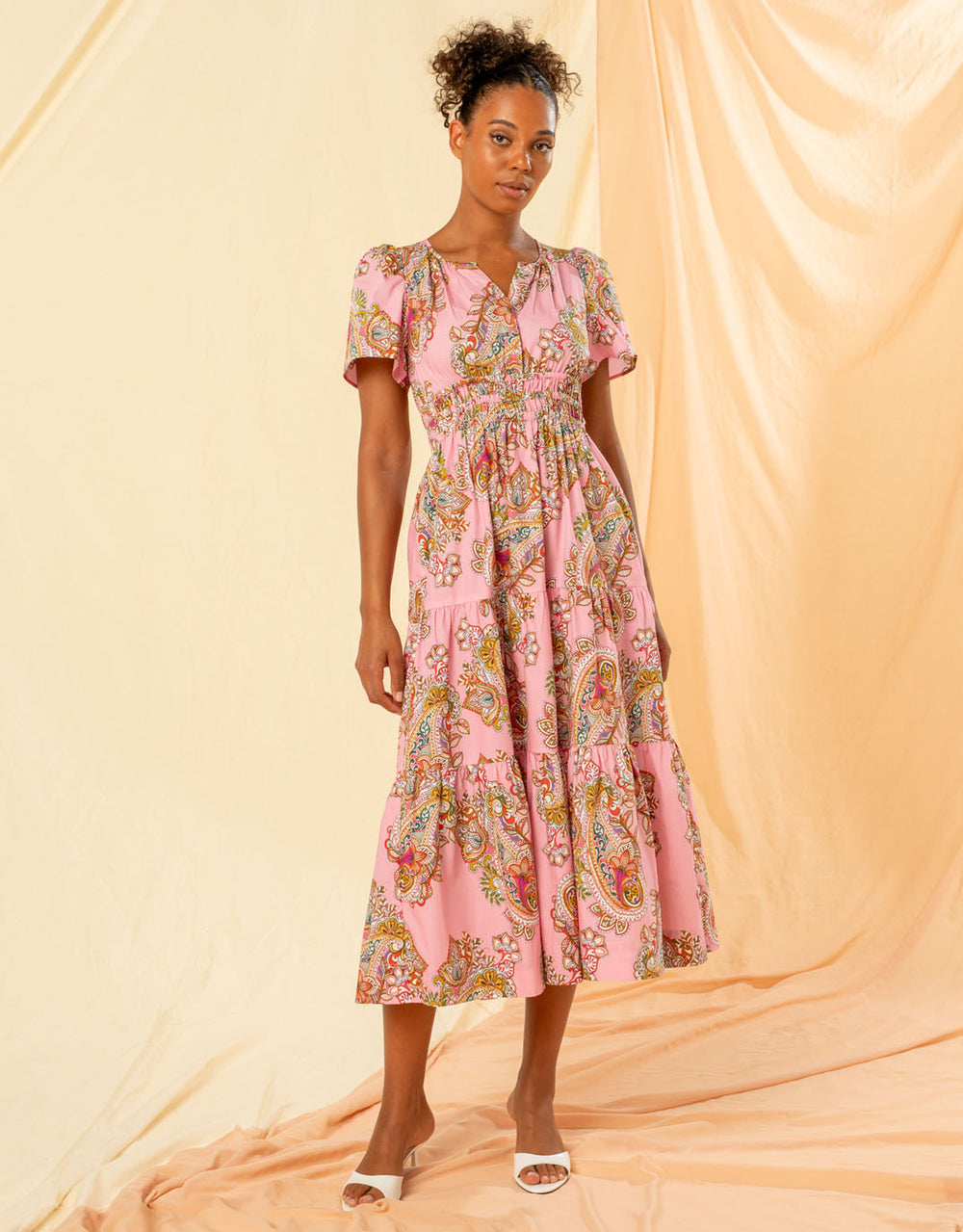 Sally Dress - Rosa Paisley