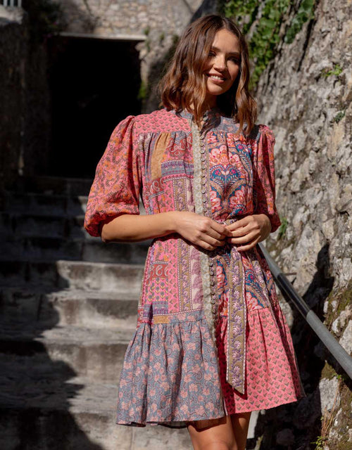kachel mixed floral print midi dress Kachel womens midi dress