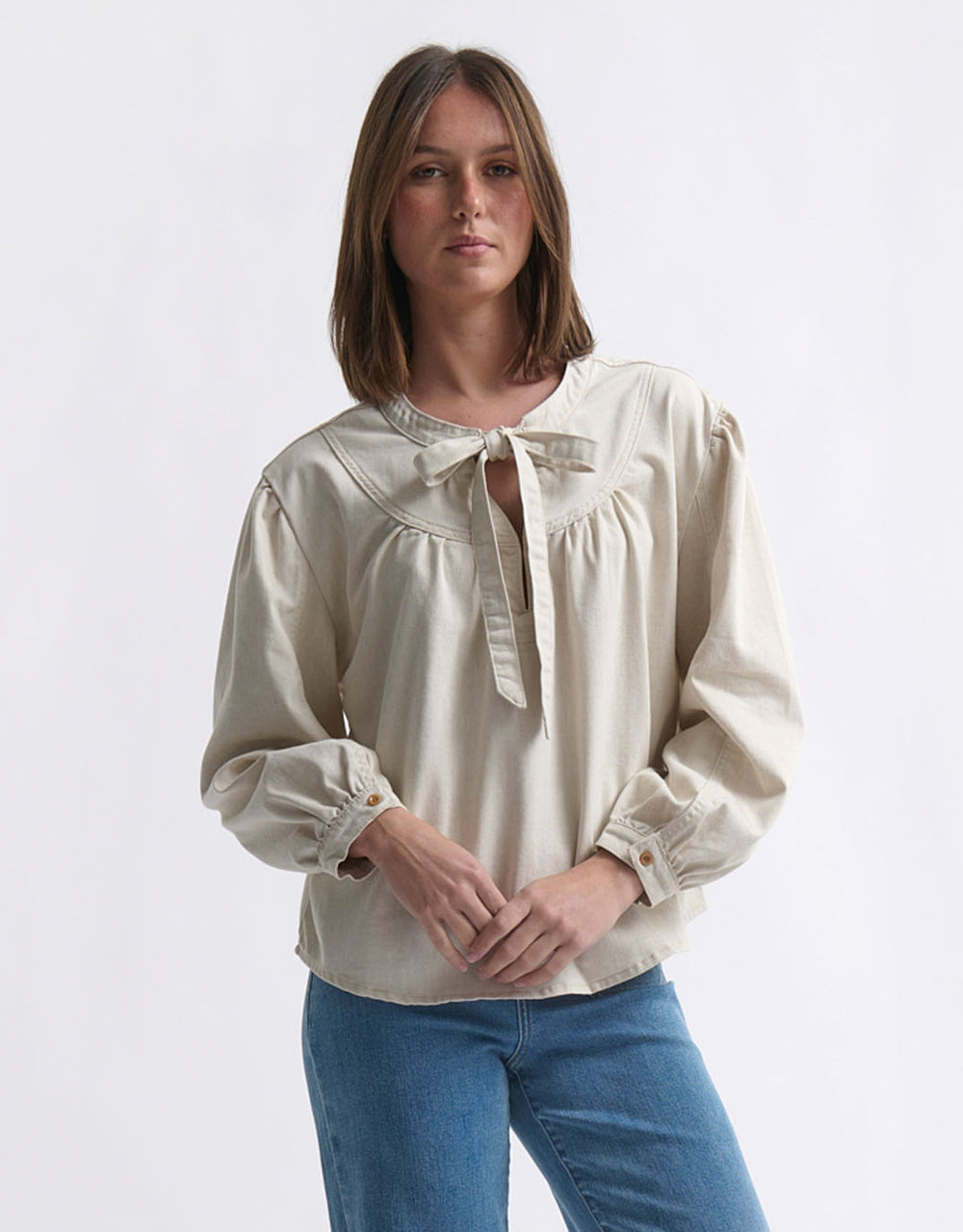 kireina-kelly-shirt-sand-womens-clothing
