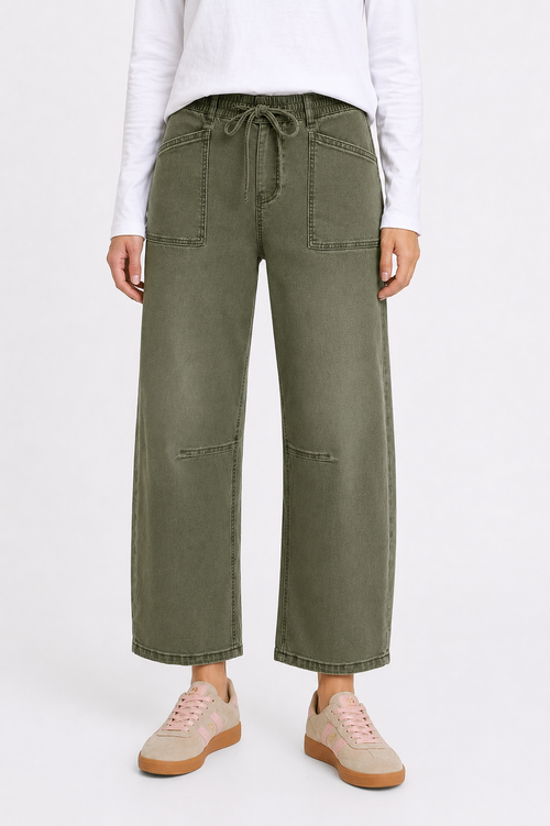 Leo Barrel Jeans - Khaki