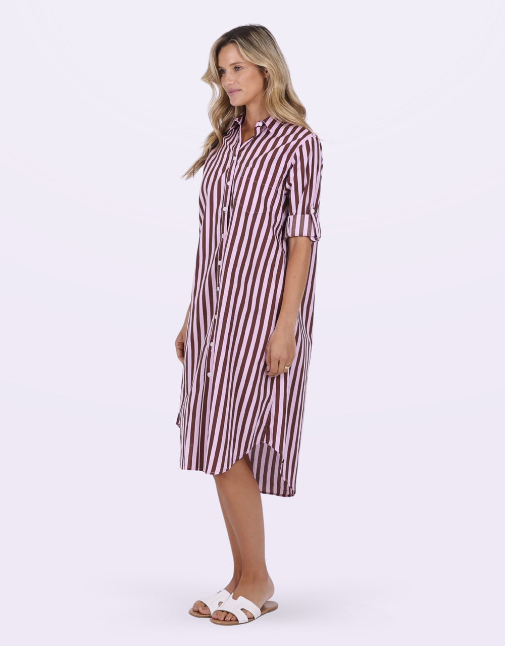 leoni-chelsey-stripe-dress-choc-stripe-womens-clothing