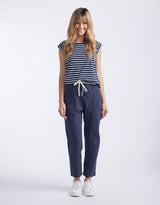 Luxe Linen Pants - Washed Navy