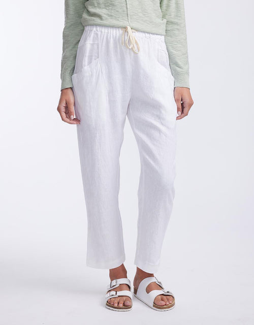 Little Lies - Luxe Linen Pants - White - paulaglazebrook Pants