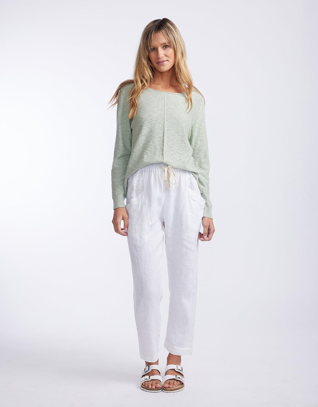 Little Lies - Luxe Linen Pants - White - White & Co Living Pants