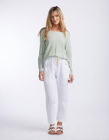 Little Lies - Luxe Linen Pants - White - White & Co Living Pants